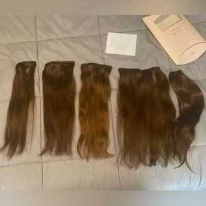 Chocolate brown bellami silk seam human hair extensions